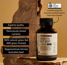 Load image into Gallery viewer, Organic Grass Fed Beef Heart I 160 Capsules