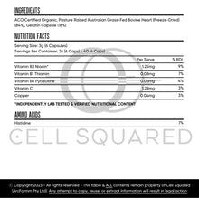 Load image into Gallery viewer, Organic Grass Fed Beef Heart I 160 Capsules